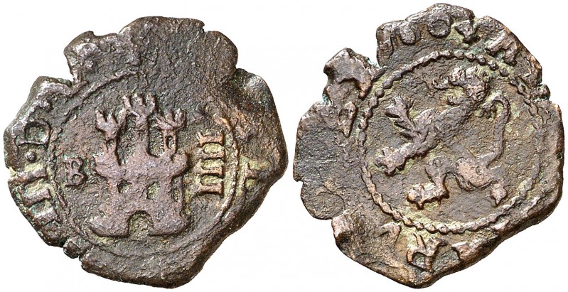 (1)604. Felipe III. Burgos. 4 maravedís. (AC. 213). 2,71 g. Castillo grande. BC+...