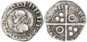 1611. Felipe III. Barcelona. 1/2 croat. (AC. 370) (Cru.C.G. 4341). 1,62 g. MBC-.