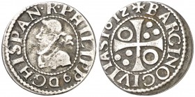 1612. Felipe III. Barcelona. 1/2 croat. (AC. 375) (Cru.C.G. 4342b). 1,47 g. MBC-/MBC.