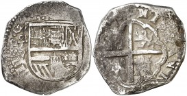 (1)61(¿3?). Felipe III. Toledo. V. 4 reales. (AC. ¿842?). 13,26 g. BC+.