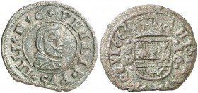 1663. Felipe IV. Coruña. R. 16 maravedís. (AC. 453). 3,69 g. MBC.