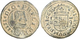 1663. Felipe IV. Segovia. BR. 16 maravedís. (AC. 489). 3,90 g. MBC.