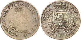 1658. Felipe IV. Bruselas. Jetón. (D. 4120). 6,29 g. MBC-.