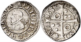 1638. Felipe IV. Barcelona. 1 croat. (AC. 664) (Cru.C.G. 4414g). 3,05 g. Ex Áureo & Calicó 11/12/2018, nº 2589. MBC-/MBC.