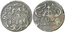 1814. Fernando VII. Morelos. 8 reales. (AC. 1344). 20,27 g. CU. MBC-.