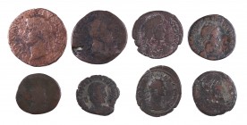 Lote de 8 monedas romanas. Imprescindible examinar. MC/MBC-.