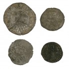 Lote de 4 monedas de Aragón. A examinar. BC/MBC-.