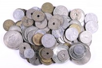 Franco. Lote de 201 monedas en diferentes fechas, valores y metales (alguna en plata). Imprescindible examinar. BC/S/C.