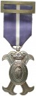 (1942-1975). Al mérito civil. Medalla. (Pérez Guerra 358). 21,52 g. 52x34 mm. Plata. Con anilla, cinta y pasador. Bella. S/C-.