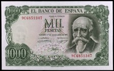 1971. 1000 pesetas. (Ed. D75c var) (Ed. 474d). 17 de septiembre, Echegaray. Serie 9C. Raro. S/C.