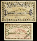 Alicante. 25 céntimos y 1 peseta. (T. 163 y 165) (KG. 78). BC/MBC-.