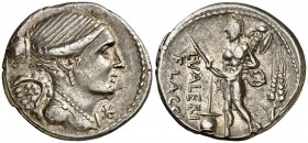 (hacia 108-107 a.C.). Gens Valeria. Denario. (Bab. 11) (Craw. 306/1). 3,93 g. EBC-.