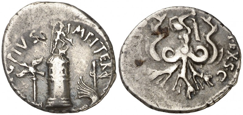 (42-40 a.C.). Sexto Pompeyo. Sicilia. Denario. (Spink 1393) (S. 2) (Craw. 511/4a...