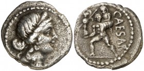 (47-46 a.C.). Julio César. Denario. (Spink 1402) (S. 12) (Craw. 468/1). 3,46 g. MBC.