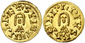 Suinthila (621-631). Barbi (Antequera). Triente. (CNV. 284.5) (R.Pliego 366f). 1,45 g. Bella. EBC.