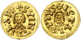 Suinthila (621-631). Ispali (Sevilla). Triente. (CNV. 289) (R.Pliego 381a). 1,47 g. Bella. EBC.