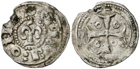 Comtat de Barcelona. Ramon Berenguer II o Berenguer Ramon II (1076-1096). Barcelona. Diner. (Cru.V.S. 29.3) (Cru.C.G. 1837a). 0,84 g. Cospel algo falt...