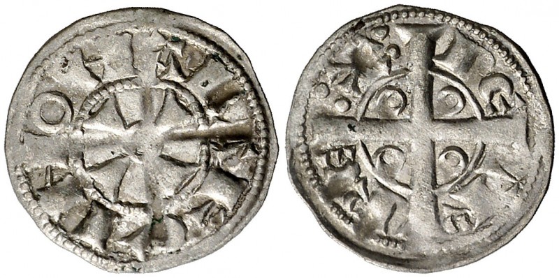 Pere I (1196-1213). Barcelona. Òbol. (Cru.V.S. 301) (Cru.C.G. 2110). 0,41 g. Bel...