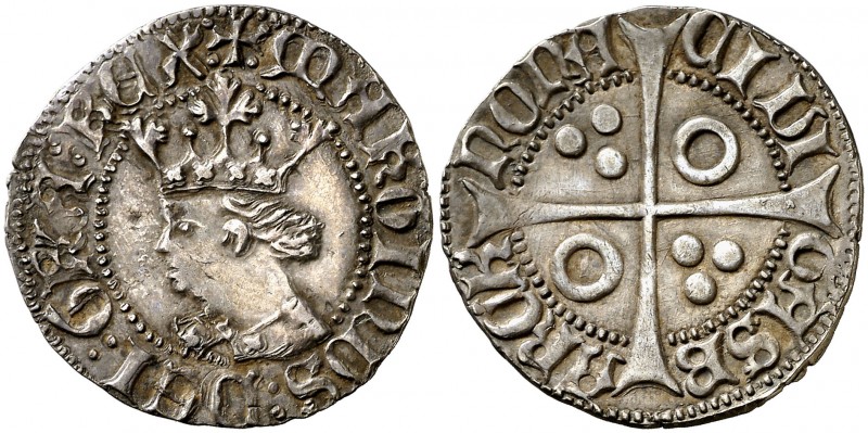 Martí I (1396-1410). Barcelona. Croat. (Cru.V.S. 513 var) (Badia 384) (Cru.C.G. ...