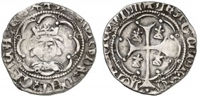 Alfons IV (1416-1458). Mallorca. Mig ral. (Cru.V.S. falta) (Cru.C.G. 2888a). 1,60 g. Ex Colección Égara 26/04/2017, nº 420. Cuatro ejemplares conocido...