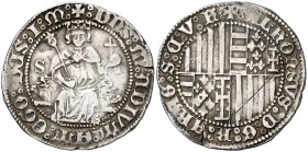 Alfons IV (1416-1458). Nàpols. Carlí. (Cru.V.S. 889) (Cru.C.G. 2933) (MIR. 5416). 3,50 g. MBC+.