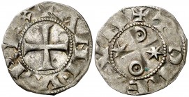 Alfonso VI (1073-1109). Toledo. Dinero. (AB. 8.2). 0,58 g. MBC+.