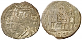 Alfonso VIII (1158-1214). ¿Calahorra?. Dinero. (AB. 196). 0,76 g. Muy escasa. MBC-.