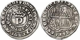 Pedro I (1350-1368). Burgos. Real. (AB. 378.1). 3,47 g. Ex M. Sisó 14/03/1987, nº 125. MBC+.