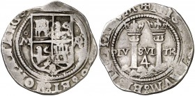 s/d (1554-1556). Juana y Carlos. México. O/¿A?. 4 reales. (AC. 137.1). 13,62 g. Escasa. MBC-.