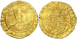 s/d. Felipe III. Barcelona. 1 trentí. (AC. 1008) (Cru.C.G. 4334 var). 6,71 g. sobre y bajo los bustos. Mínimas grietas de acuñación. MBC+.