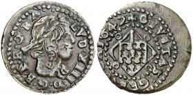 1642. Guerra dels Segadors. Girona. 1 sisè. (AC. 140) (Cru.C.G. 4608). 3,61 g. Lluís XIII. Buen ejemplar. Escasa así. EBC-.