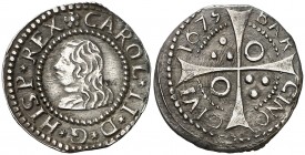 1675. Carlos II. Barcelona. 1 croat. (AC. 205.1) (Cru.C.G. 4904f). 2,71 g. Buen ejemplar. MBC+.