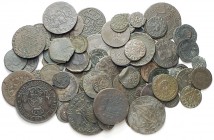 Lote de 197 monedas en cobre, casi todas catalanas. A examinar. MC/MBC+.