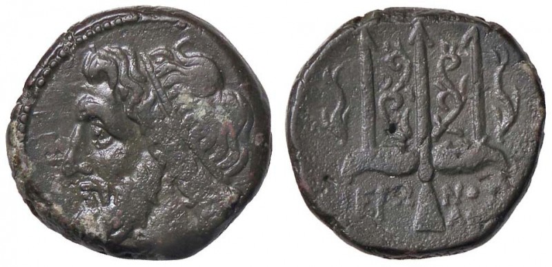 GRECHE - SICILIA - Siracusa - Gerone II (274-216 a.C.) - AE 20 - Testa di Poseid...