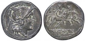 ROMANE REPUBBLICANE - ANONIME - Monete senza simboli (dopo 211 a.C.) - Quinario - Testa di Roma a d. /R I Dioscuri a cavallo verso d. B. 3; Cr. 44/6 (...