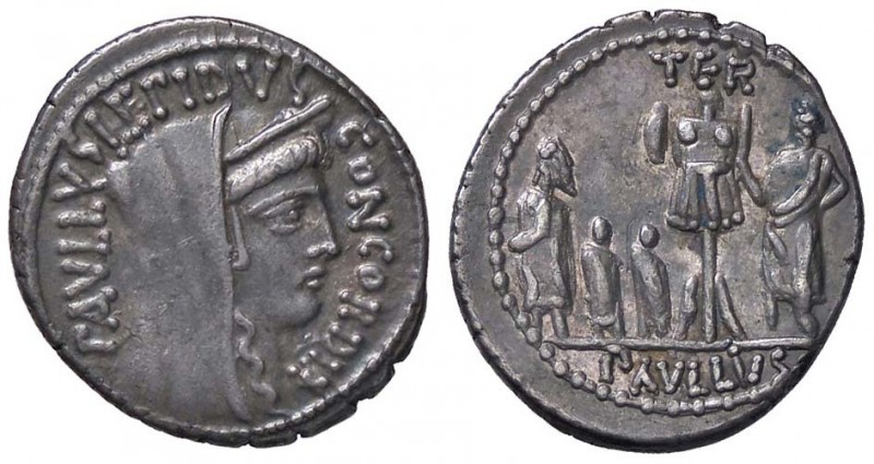 ROMANE REPUBBLICANE - AEMILIA - L. Aemilius Lepidus Paullus (62 a.C.) - Denario ...