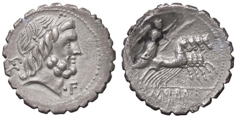 ROMANE REPUBBLICANE - ANTONIA - Q. Antonius Balbus (83-82 a.C.) - Denario serrat...