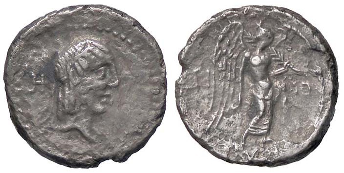 ROMANE REPUBBLICANE - CALPURNIA - L. Calpurnius Piso Frugi (90 a.C.) - Quinario ...