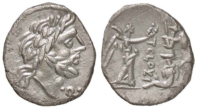 ROMANE REPUBBLICANE - CLOULIA - Ti. Cloulius (filius) (98 a.C.) - Quinario - Tes...