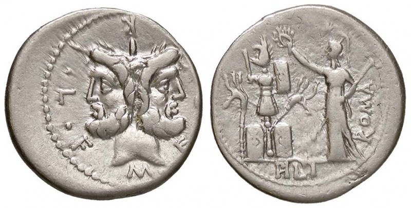 ROMANE REPUBBLICANE - FURIA - M. Furius L. f. Philus (119 a.C.) - Denario - Test...