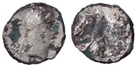 ROMANE REPUBBLICANE - LICINIA - P. Licinius Nerva (47 a.C.) - Sesterzio - Testa di Apollo a d. /R La Vittoria verso d. B. 26; Cr. 454/4 RRR (AG g. 0,5...
