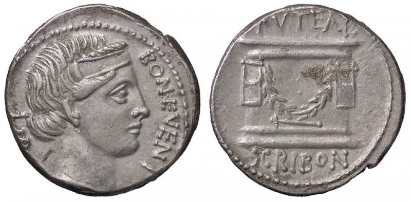 ROMANE REPUBBLICANE - SCRIBONIA - L. Scribonius Libo (62 a.C.) - Denario - Testa...
