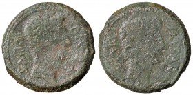 ROMANE IMPERIALI - Giulio Cesare († 44 a.C.) - Sesterzio - Testa laureata di Giulio Cesare a d. /R Testa nuda di Augusto a d. C. 3 (AE g. 19,41)
MB