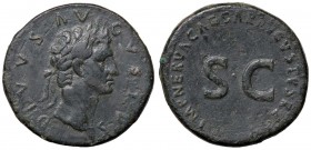 ROMANE IMPERIALI - Augusto (27 a.C.-14 d.C.) - Sesterzio (Restituzione di Nerva) - Testa laureata a d. /R SC entro scritta circolare C. 570 (15 Fr.) R...