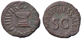 ROMANE IMPERIALI - Augusto (27 a.C.-14 d.C.) - Quadrante - Incudine /R SC entro corona C. 352 (AE g. 2,97)
BB