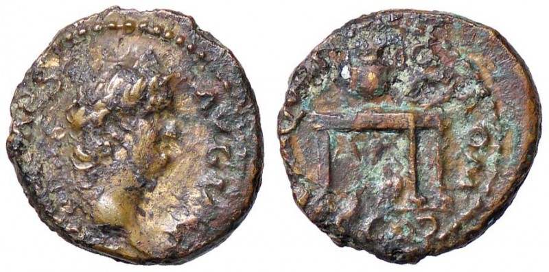ROMANE IMPERIALI - Nerone (54-68) - Semisse - Testa a d. /R Tavolo da gioco, sop...