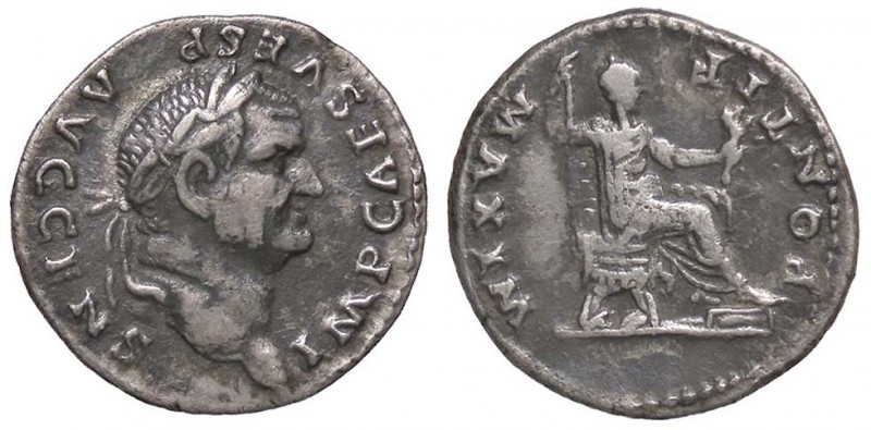 ROMANE IMPERIALI - Vespasiano (69-79) - Denario - Busto laureato a d. /R Vespasi...