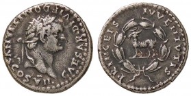 ROMANE IMPERIALI - Domiziano (81-96) - Denario - Testa laureata a d. /R Capra stante a s. entro corona C. 390 (10 Fr.) (AG g. 2,36) Suberato (?)
BB