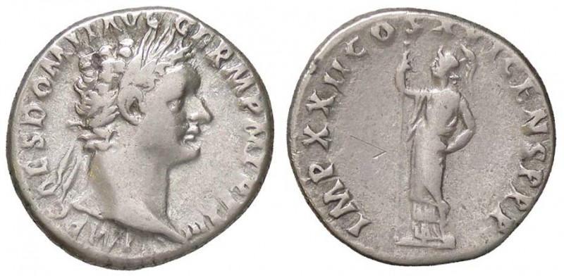 ROMANE IMPERIALI - Domiziano (81-96) - Denario - Busto laureato a d. /R Minerva ...