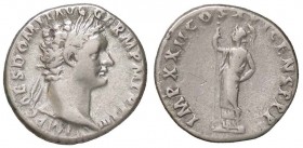 ROMANE IMPERIALI - Domiziano (81-96) - Denario - Busto laureato a d. /R Minerva stante a d. con lancia C. 282 (AG g. 3,49)
qBB
